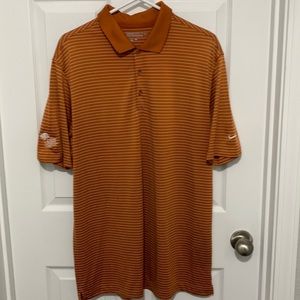 Mens size large Texas orange and white golf polo
